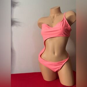 Bright Pink One Piece Bikini